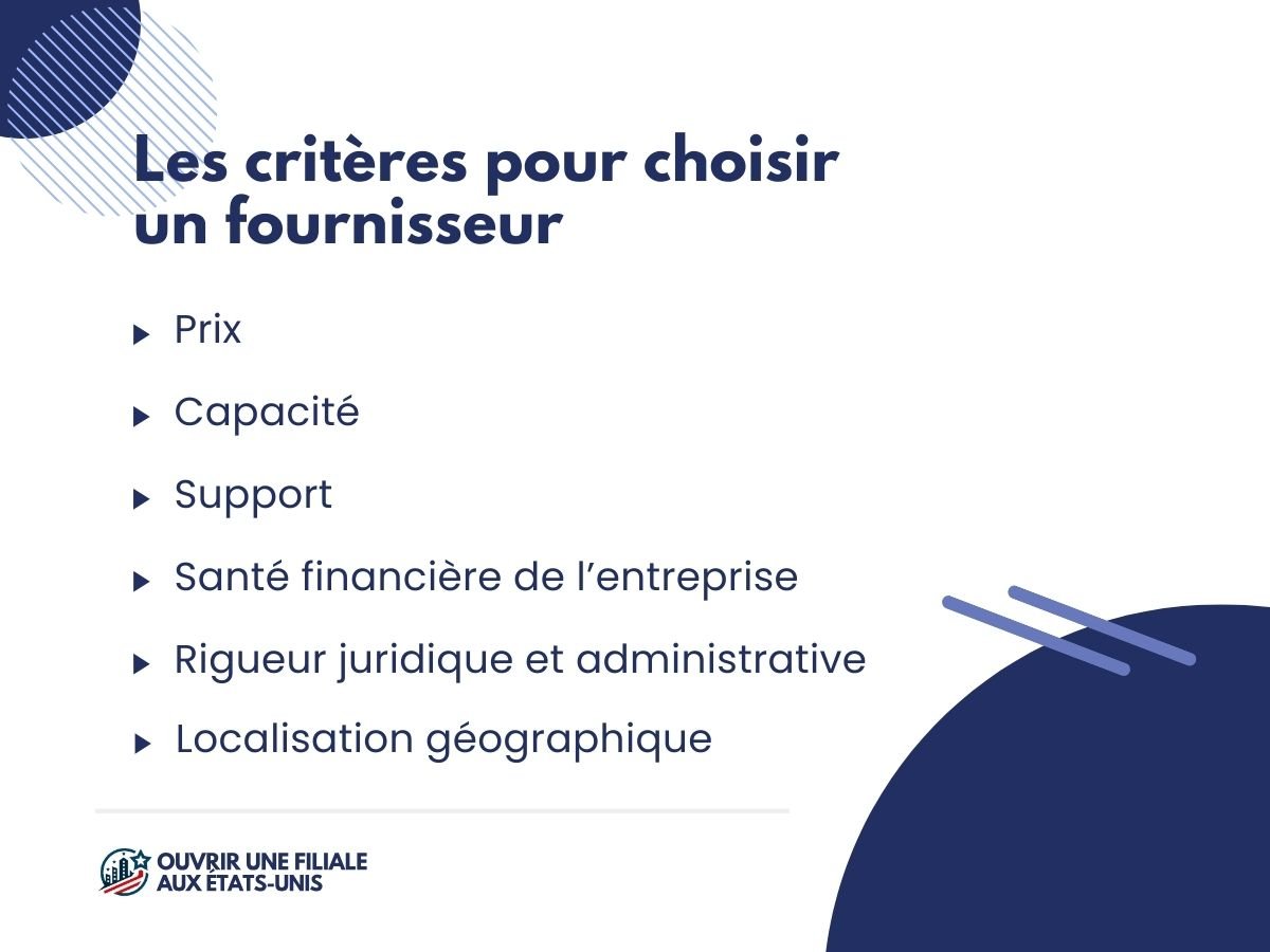 criteres choix fournisseur